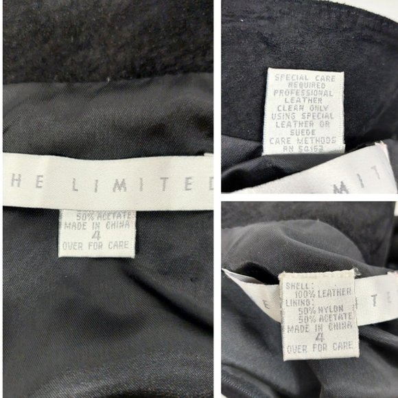 The Limited Black 100% Leather-Suede Skirt - Picture 14 of 14